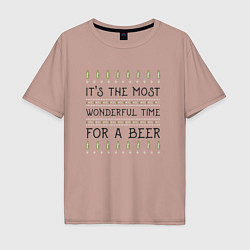 Мужская футболка оверсайз Лучшее время для пива