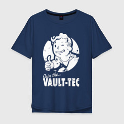 Мужская футболка оверсайз Vault boy - join the vault tec