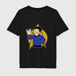 Футболка оверсайз мужская Spoke - vault boy, цвет: черный