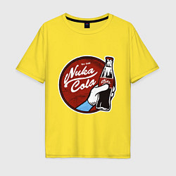 Футболка оверсайз мужская Nuka cola sticker, цвет: желтый