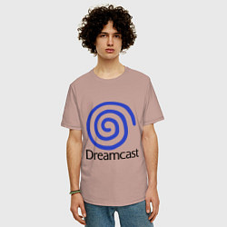 Футболка оверсайз мужская Sega dreamcast, цвет: пыльно-розовый — фото 2