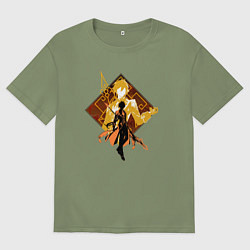 Мужская футболка оверсайз Силуэт Чжун Ли