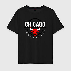 Мужская футболка оверсайз Чикаго баскетбол