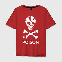 Футболка оверсайз мужская Poison sign, цвет: красный