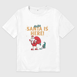 Мужская футболка оверсайз Careful Santa is here