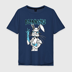 Футболка оверсайз мужская Blink 182 bunny nurse, цвет: тёмно-синий