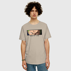 Футболка оверсайз мужская Зоро Ророноа, цвет: миндальный — фото 2