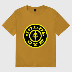 Футболка оверсайз мужская Golds GYM, цвет: горчичный