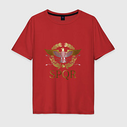 Футболка оверсайз мужская SPQR, цвет: красный