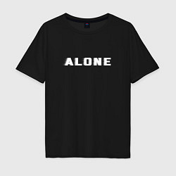 Мужская футболка оверсайз Alone