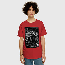 Футболка оверсайз мужская Nirvana grunge 2022, цвет: красный — фото 2