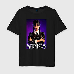 Футболка оверсайз мужская Wednesday, цвет: черный