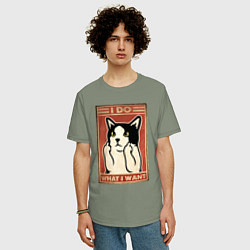 Футболка оверсайз мужская Я делаю то, что хочу, цвет: авокадо — фото 2