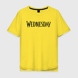 Футболка оверсайз мужская Logo black Wednesday, цвет: желтый