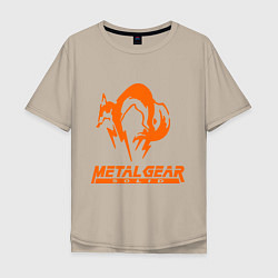 Футболка оверсайз мужская Metal Gear Solid Fox, цвет: миндальный