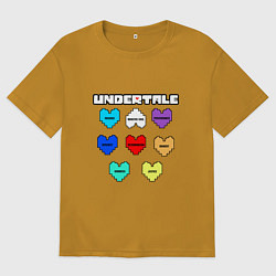 Мужская футболка оверсайз Undertale - души 8 людей