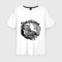 Мужская футболка оверсайз Fish reaper