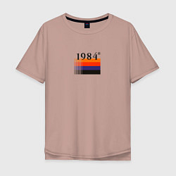 Мужская футболка оверсайз Винтажная мода 1984 года