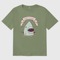 Футболка оверсайз мужская Космос страшный, цвет: авокадо