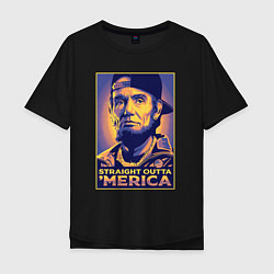 Мужская футболка оверсайз Lincoln rapper