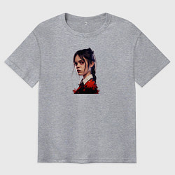 Футболка оверсайз мужская Уэнсдей, Семейка Аддамс, цвет: меланж