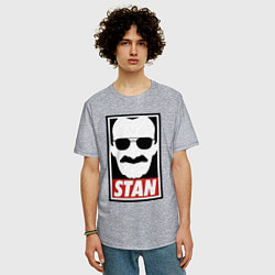 Футболка оверсайз мужская Мистер Стэн Ли, цвет: меланж — фото 2