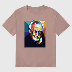 Футболка оверсайз мужская Стэн, цвет: пыльно-розовый