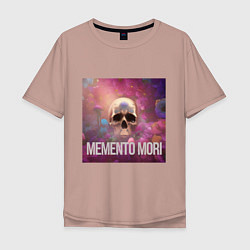 Мужская футболка оверсайз Череп в цветах memento mori