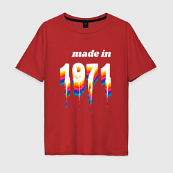 Мужская футболка оверсайз Made in 1971 liquid art