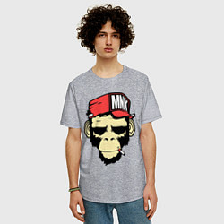 Футболка оверсайз мужская Monkey Swag, цвет: меланж — фото 2