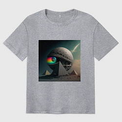 Футболка оверсайз мужская Тайны и мифы пирамид, цвет: меланж