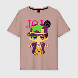 Мужская футболка оверсайз Little Jotaro Cujo - JoJo Bizarre Adventure