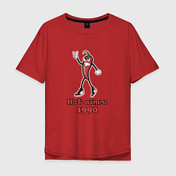 Мужская футболка оверсайз Hot since 1990