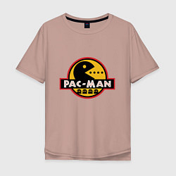 Футболка оверсайз мужская Pac-man game, цвет: пыльно-розовый