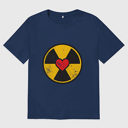 Мужская футболка оверсайз Радиация любви