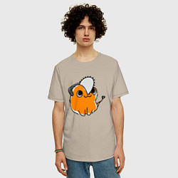 Футболка оверсайз мужская Миленький почита, цвет: миндальный — фото 2