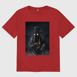 Мужская футболка оверсайз Чумной доктор в Средневековье