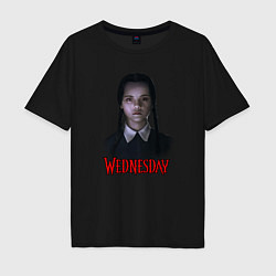 Мужская футболка оверсайз Wednesday horror