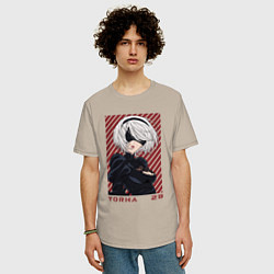 Футболка оверсайз мужская Йорха, цвет: миндальный — фото 2