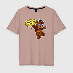 Мужская футболка оверсайз Фредди с пиццеей