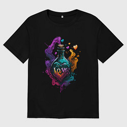 Футболка оверсайз мужская Зелье для любви, цвет: черный