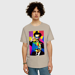 Футболка оверсайз мужская Salvador Dali: Pop Art, цвет: миндальный — фото 2