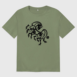 Мужская футболка оверсайз Слейпнир конь бога Одина