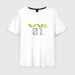 Футболка оверсайз мужская VAG Evangelion style, цвет: белый