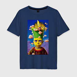 Мужская футболка оверсайз Bart Simpson - neural network - fantasy - art