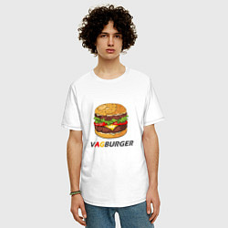 Футболка оверсайз мужская VAGBURGER, цвет: белый — фото 2