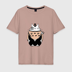Мужская футболка оверсайз Totoro рокер