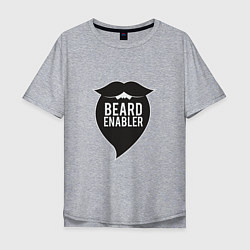Мужская футболка оверсайз Beard enabler