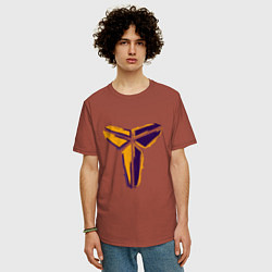 Футболка оверсайз мужская Kobe logo, цвет: кирпичный — фото 2