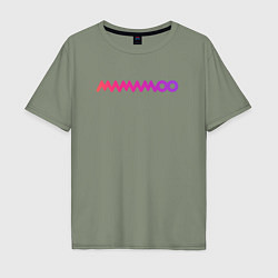 Футболка оверсайз мужская Mamamoo gradient logo, цвет: авокадо